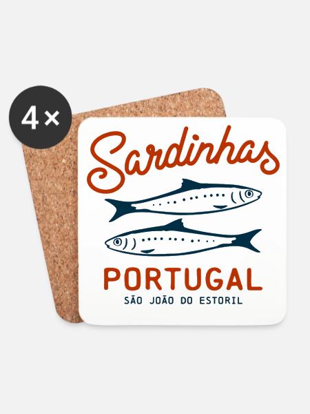 sardinen konserve sardinhas portugal - Untersetzer (4er-Set) - Weiß
