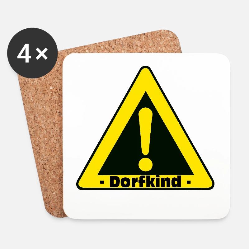 Dorfkind (25) - Untersetzer (4er-Set) - Weiß
