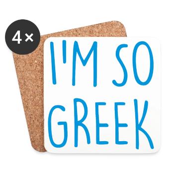 I'M SO GREEK Greek Greece - Coasters (set of 4) - white - Front