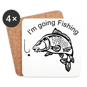 Carpfishing - Untersetzer (4er-Set) - Weiß - Vorne