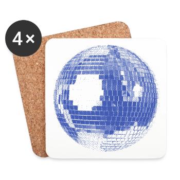 Disco Ball – Retro Party Vibes - Coasters (set of 4) - white - Front