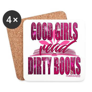 GOOD GIRLS READ DIRTY BOOKS - Coasters (set of 4) - white - Front