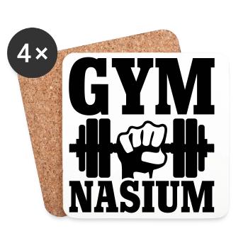 GYM Nasium - Entraînement - Dessous de verre (lot de 4) - blanc - Devant