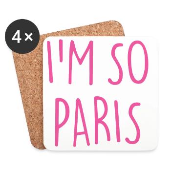 JE SUIS TELLEMENT PARIS - Dessous de verre (lot de 4) - blanc - Devant