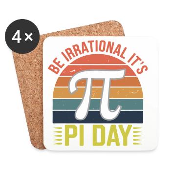Seien Sie irrational - es ist Pi-Tag! - Untersetzer (4er-Set) - Weiß - Vorne