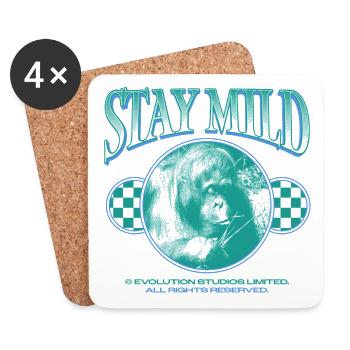 Stay Mild – Cool & Gelassen - Untersetzer (4er-Set) - Weiß - Vorne