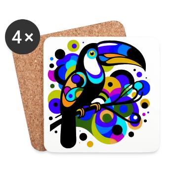 Toucan - Coasters (set of 4) - white - Front