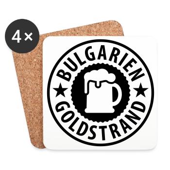 Bulgarien Goldstrand Bier - Untersetzer (4er-Set) - Weiß - Vorne