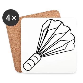 Volant - Dessous de verre (lot de 4) - blanc - Devant
