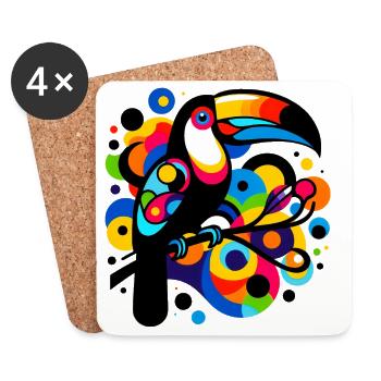 Toucan - Coasters (set of 4) - white - Front