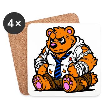 Office Bear - Coasters (set of 4) - white - Front