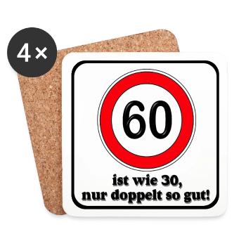 60e anniversaire , Double as Good (25) - Dessous de verre (lot de 4) - blanc - Devant