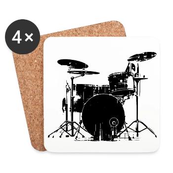Percussion - Dessous de verre (lot de 4) - blanc - Devant