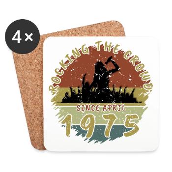 50th Birthday Rocking the crowd SNG 04/1975 - Coasters (set of 4) - white - Front