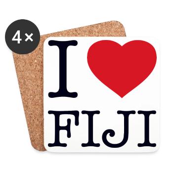 I LOVE FIJI - Coasters (set of 4) - white - Front