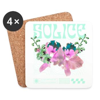 Solice – Botanical Tranquility - Coasters (set of 4) - white - Front
