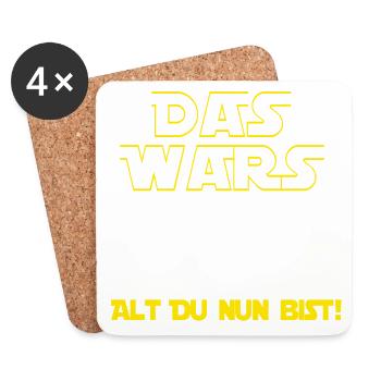 70e anniversaire , Cadeau d’anniversaire - Dessous de verre (lot de 4) - blanc - Devant