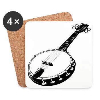 Banjo - Untersetzer (4er-Set) - Weiß - Vorne