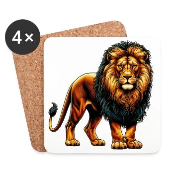 Lion - Coasters (set of 4) - white - Front