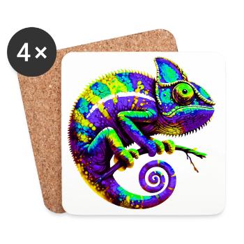 Chameleon - Coasters (set of 4) - white - Front