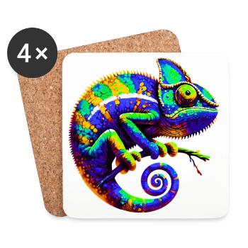 Chameleon - Coasters (set of 4) - white - Front