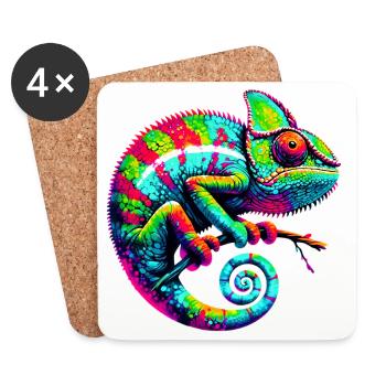 Chameleon - Coasters (set of 4) - white - Front