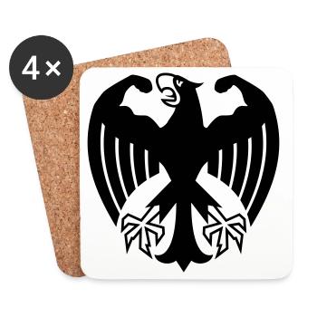 Fitness Adler mit Muskeln - Untersetzer (4er-Set) - Weiß - Vorne