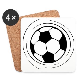 Football Line Art - Coasters (set of 4) - white - Front