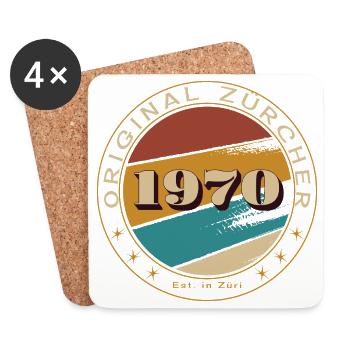 Original Zürcher 1970 Zurich - Coasters (set of 4) - white - Front