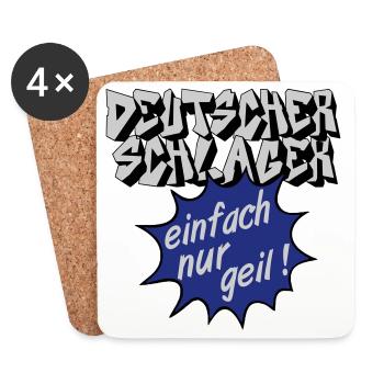 Schlager party, Schlager music, just awesome - Coasters (set of 4) - white - Front