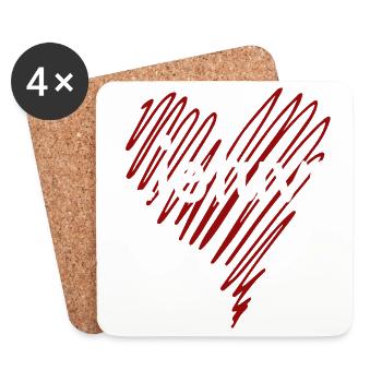 I love Lithuania, Lithuanian pride - Coasters (set of 4) - white - Front