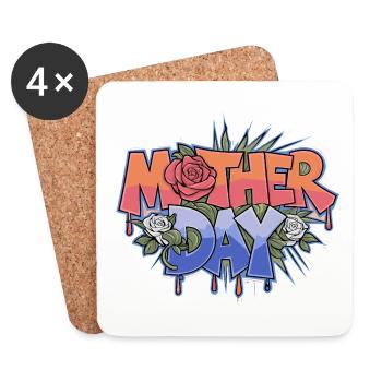 Graffiti Mother Day - Coasters (set of 4) - white - Front