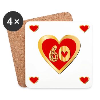 60th birthday sixty years old - Coasters (set of 4) - white - Front