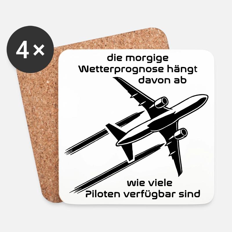 Die morgige Wetterprognose hängt davon ab wie viel - Untersetzer (4er-Set) - Weiß
