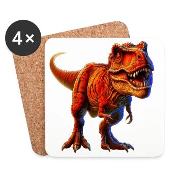 Dinosaur - Coasters (set of 4) - white - Front