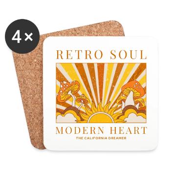 Retro Soul California Dreamer - Coasters (set of 4) - white - Front