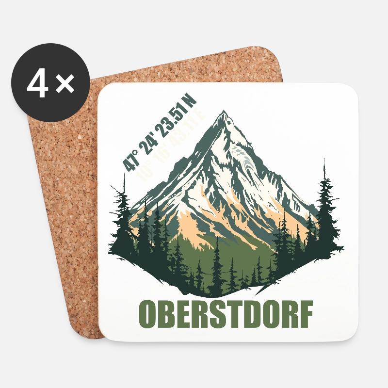Oberstdorf - Untersetzer (4er-Set) - Weiß