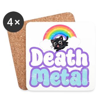 Death metal - Dessous de verre (lot de 4) - blanc - Devant