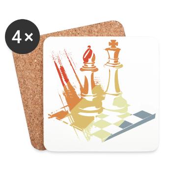 Vintage Chess - Coasters (set of 4) - white - Front