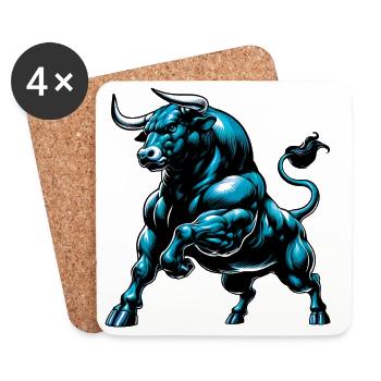 Bull - Coasters (set of 4) - white - Front