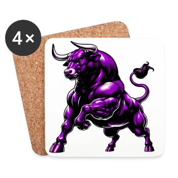 Bull - Coasters (set of 4) - white - Front