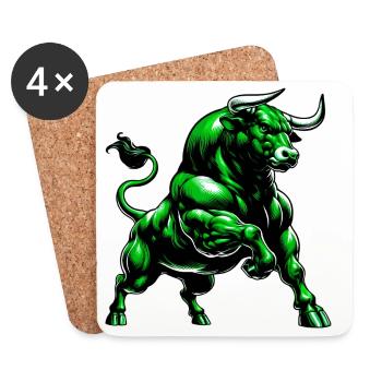 Bull - Coasters (set of 4) - white - Front