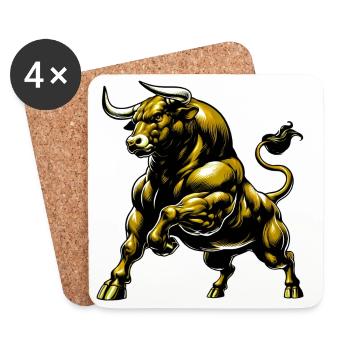 Bull - Coasters (set of 4) - white - Front