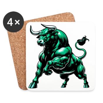 Bull - Coasters (set of 4) - white - Front
