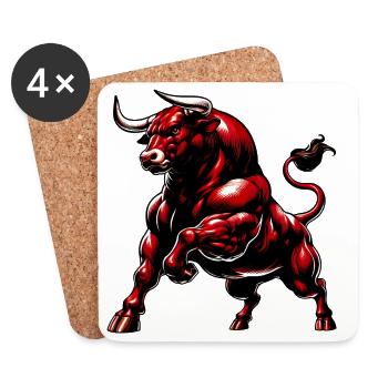 Bull - Coasters (set of 4) - white - Front