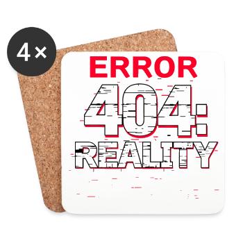 Error: Reality not found - Coasters (set of 4) - white - Front