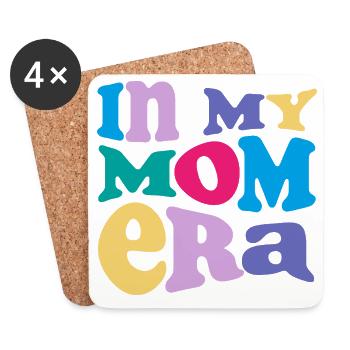 In My Mom Era – Colorful Mom Vibes - Coasters (set of 4) - white - Front