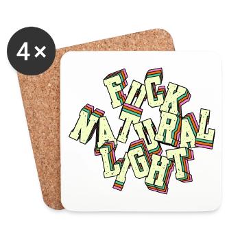 Fuck Natural Light - Untersetzer (4er-Set) - Weiß - Vorne