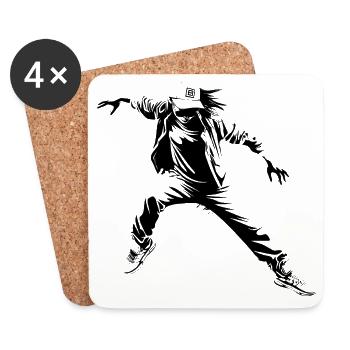 Breakdancing - Coasters (set of 4) - white - Front