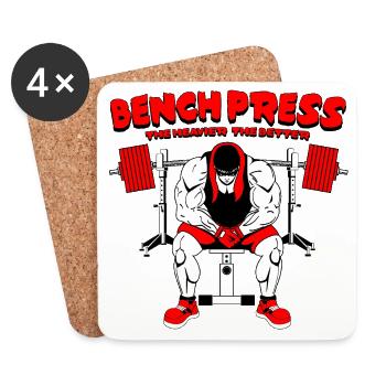Bench Press sin city style - Coasters (set of 4) - white - Front